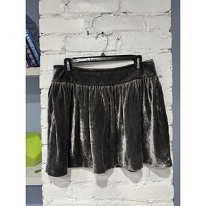 Velvet Bird by Juicy Couture Mini Skirt Grey Gray Crushed Y2k Bubble Size M‎